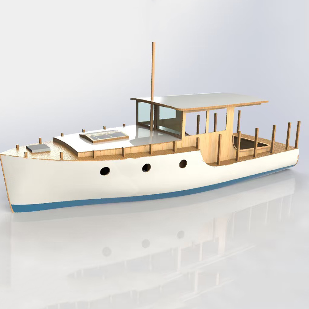 Model Kit Yacht - Bateau RC 70cm, petit Yacht classique